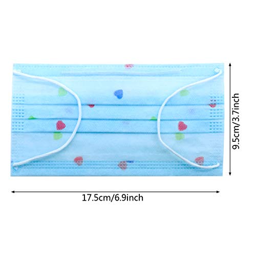 AYWFEY 50 Pack Disposable Face Mask Flower Printed Earloop Dust Mask Cute Mouth Cover Mask for Adults