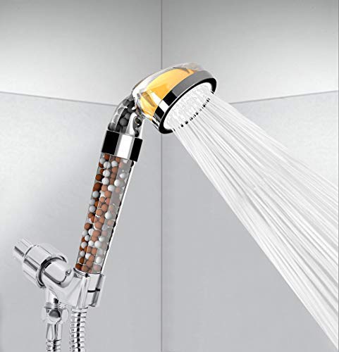 Vitamin C Shower Filter - Filtered Shower Head - Removes Chlorine and Flouride - Softens Hard Water - 4 Aroma Filter Cartridges - Universal Shower System - Handheld Showerhead Filter with Hose