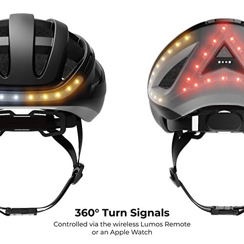 Lumos Kickstart Smart Bike Helmet Front and Back LED Lights with