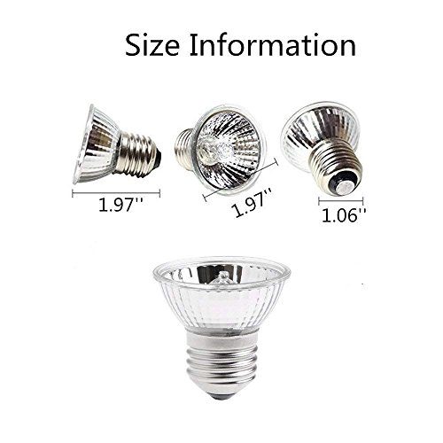 STKYGOOD 75W UVB Light UVA Bulb E27 Heating Lamp,110V Full Spectrum Reptilian Lamp Lizard Lamp UV Heating Lamp Spot Lamp for Turtle Aquarium Aquatic Reptile Lizard Habitat Heat Lighting (4 Packet)