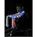 Luwint Colorful LED Flashing Plush Scarf - Lights Up Rave Clothing Accessories Cool Glow Novelty Austism Toys for Halloween Costume Party Game Ideas for Boys Girls (White)