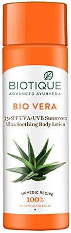 biotique body lotion with spf