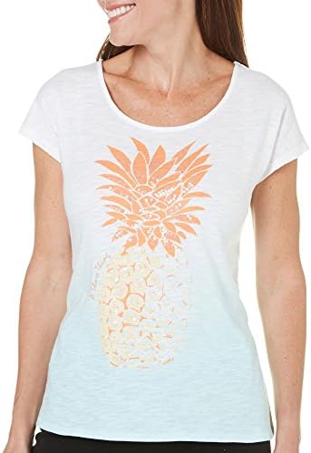 Hearts of Palm Womens A Shore Thing Pineapple Top Large Multi