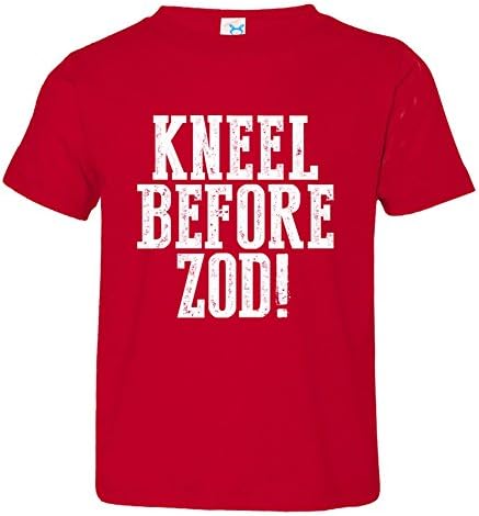 Toddler-Sized Large Text Kneel Before Zod! Rise Before Zod Shirt - Rabbit Skins Softstyle Tee Red (4)