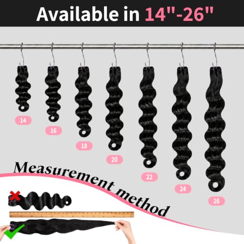 18A Human Hair Bundles 3 Bundles 22 24 26 Inch Body Wave Bundles Human Hair, 100% Weave Bundles Human Hair, No Tangle No Shedding Reusable Natural Color for Women
