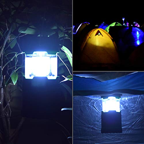 ZUYE Rechargeable Camping Lantern,2 Pack Solar Camp Lights Charge Android Phones Battery Powered Camping LED 3 Charging Modes Camping Accessories Emergency Hurrican Outage Survival Kit - Green 2 Pack