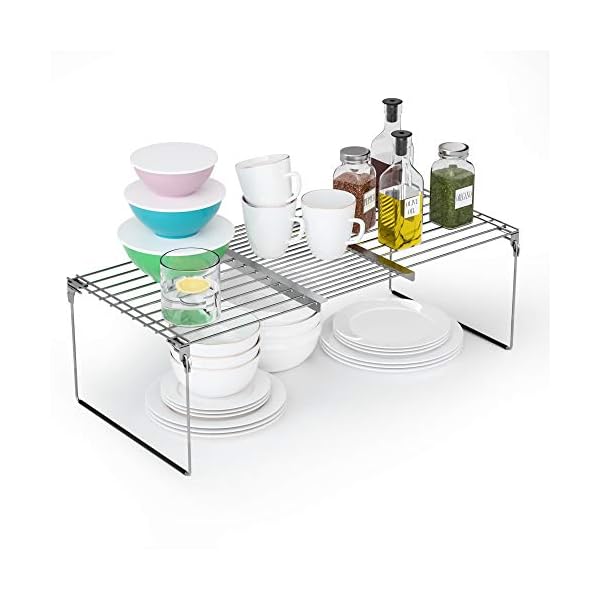 HapiRm Cupboard Shelf Organiser Adjustable Cupboard Storage, Kitchen Cupboard Organiser Pantry Organizers and Storage…