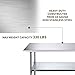 Stainless Steel Prep Table - 48x24 Inches Commercial Work Table Food Metal Table Heavy Duty Kitchen Garage Worktables and Workstations Sandwich Top with 4 Caster Wheels