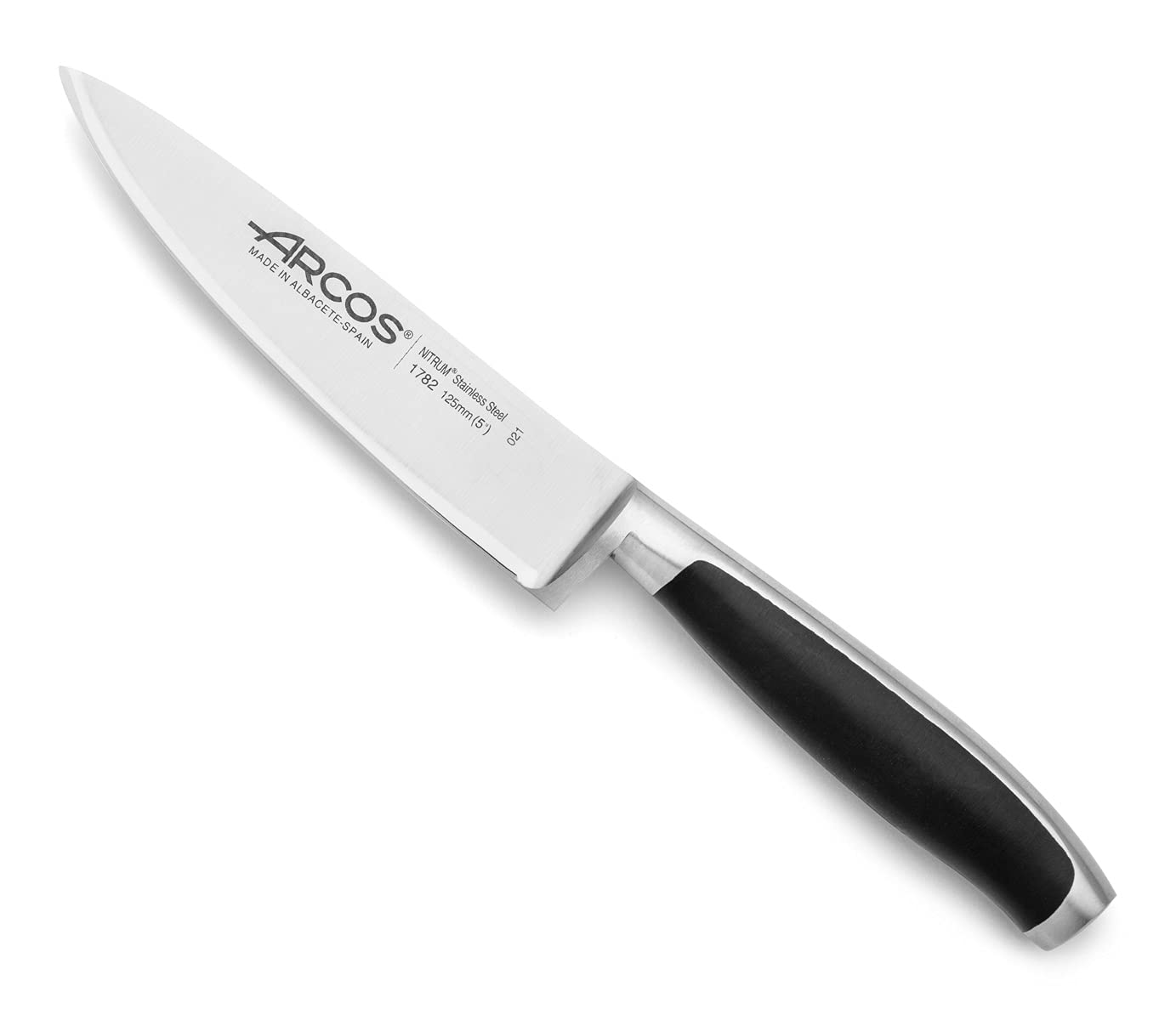 Photo 1 of Arcos Vegatable Knife 5 Inch Stainless Steel. Professional Vegetable Knife for Peeling Fruits and Vegetables. Ergonomic Polyoxymethylene Handle and 125 mm Blade. Series Kyoto. Color Black.
