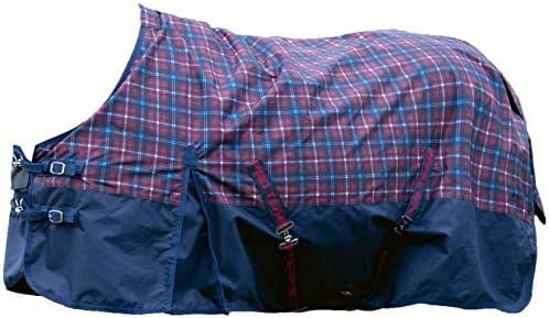 HKM PRO TEAM Speed 135 Horse Rugs Blue/Red/Chequered