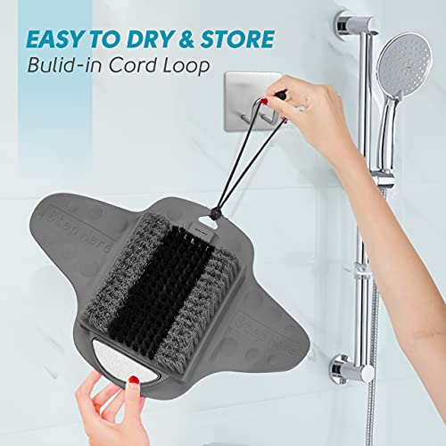 BESKAR Shower Foot Scrubber with Pumice Stone, Foot Clean, Smooth