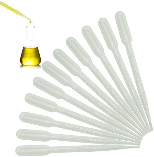 100 Pcs 3 ml Plastic Transfer Pipettes – Doubletwo Eye Dropper Set Transfer Graduated Pipettes Essential Oils Pipettes Dropper Makeup Tool