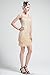 BABEYOND Women's Flapper Dresses 1920s V Neck Beaded Fringed Great Gatsby Dress (Large, Beige)