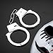 meekoo 6 Pieces Stainless Steel Metal Handcuffs Toy Handcuff Cosplay Prop with Keys for Cosplay Police, Fancy Dress Ball, Halloween Party Prop