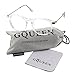 GQUEEN Fashion Fake Glasses Non Prescription Clear Glasses, UV400 Sun Glasses Oval Round Keyhole Metal Temple, 201588