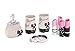 5 Pieces Glamour Girl Bathroom Accessory Set Complete, Ivory Girly Bathroom Decor for Bathroom, Powder Room, Kitchen
