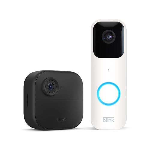 New Blink camera (Outdoor 4) + Blink doorbell (White) | Newest model | Wireless HD smart security camera, two-year battery life, enhanced motion detection, works with Alexa | 1-Camera System