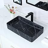 Davivy 23.6'' x 13.3'' Nordic Marbling Matte Black