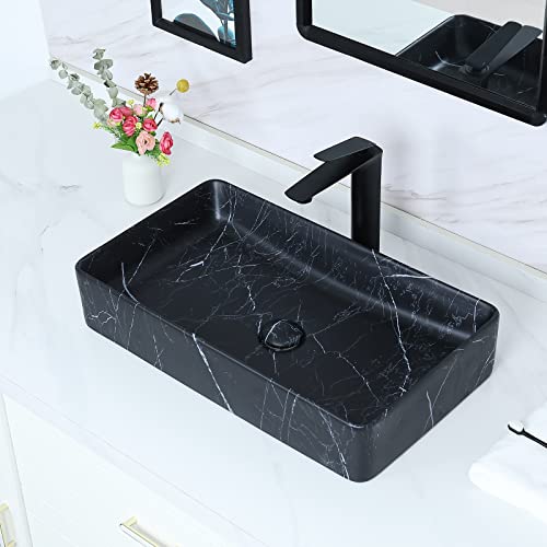 Davivy 23.6'' x 13.3'' Nordic Marbling Matte Black