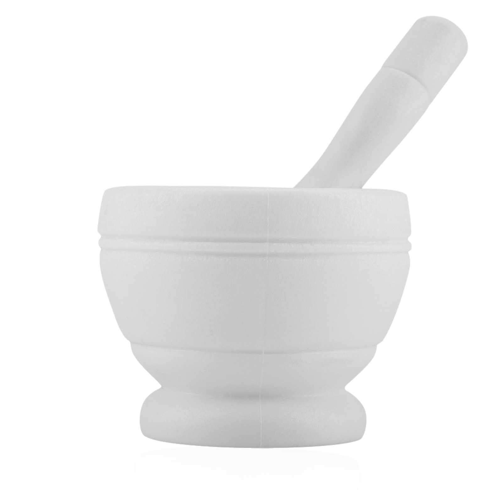 HERCHR Plastic White Pestle and Mortar Spice Herb Grinder Set
