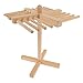 CucinaPro Pasta Drying Rack Crafted from All Natural Wood- Folds Flat for Easy Storage