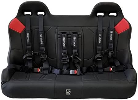 Polaris General 4 1000 Black w Red patch Rear Bench seat By UTV Mountain General4RearBenchseat