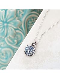 PZ Paz Creations - Colgante de plata de ley 925, diseño de cristal