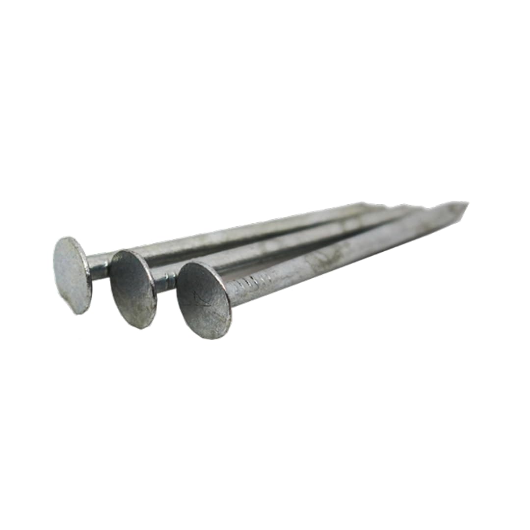 Galvanised Clout Nails Extra Large Head - 13mm Length (Pack of 190)
