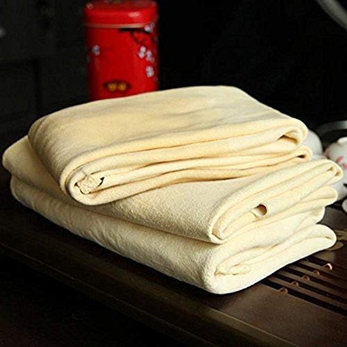Trainshow Chamois Leather Cloth for Car Washing Cleaning Natural Genuine Large Deerskin Shammy Drying Towel for Car and Kitchen (20''X31.5'' (1-Pack))