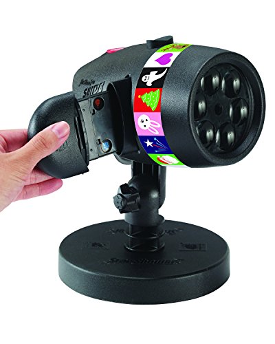 Star Shower Slide Show LED Holiday Projector by BulbHead, Indoor & Outdoor Holiday Projection Lights