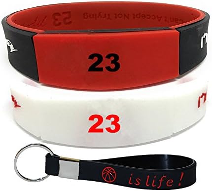 Insane sports Fans 2Pcs Sports Bracelet Basketball Silicone Bracelets Reversible Rubber Wristbands for Teens and Adults