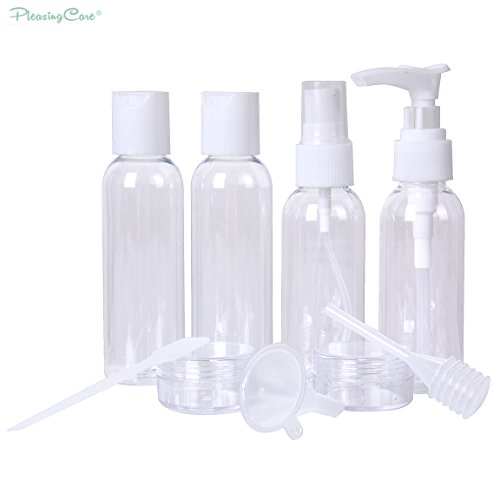 image for PleasingCare Toiletry Bags Travel Bottles Set 12pcs, TSA Approved Clea