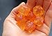 DND Polyhedral Dice Set RPG Dice Compatible Dungeons and Dragons Pathfinder,D&D,MTG,Table Game,Role Playing Game Dice Orange Transparent Dice with Color Changing Glitter