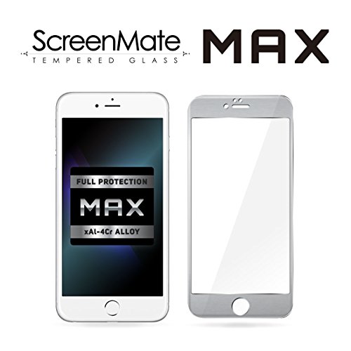 iloome iPhone 6/6s ScreenMate MAX Tempered Glass Screen Protector (Silver)