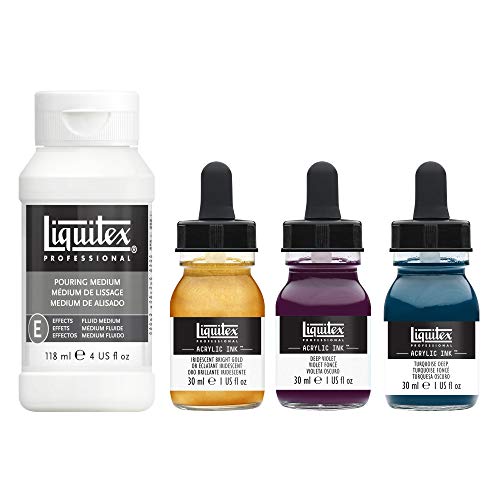 Liquitex Pouring Medium Technique Set, with Acrylic Ink Deep Colors