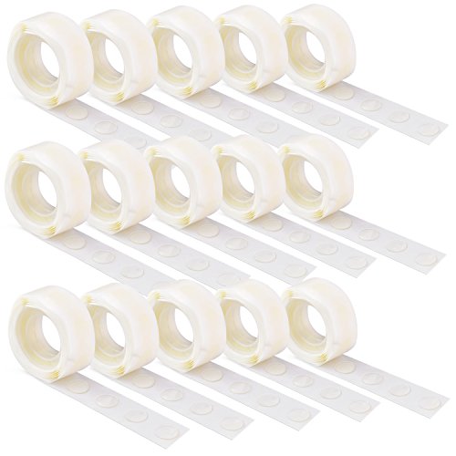 1500 Pieces Mini Balloons Glue Points Double-Side Adhesive Tape Dots Stickers for DIY craft, Scrapbooking or Party Supplies, Diameter 0.5 inch , 15 Rolls (100 Pieces per Rolls)