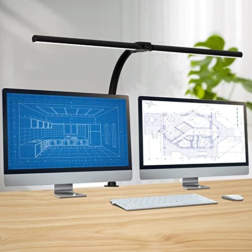 Mostorlit Double Head LED Desk Lamp, Eye Care Architect Tall Task Table