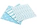 Anyneo Striped Chevron Polka Dot Blue Paper Beverage Napkins 60 Count