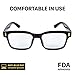 Сomputer Blue Light Blocking Glasses for Women/Men. Anti-Glare, Clear, No-Tint Lenses with Cool Black Frame - Reading, Gaming, Working glasses
