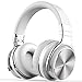 COWIN E7 PRO [Upgraded] Active Noise Cancelling Headphones Bluetooth Headphones with Microphone/Deep Bass Wireless Headphones Over Ear, 30 Hours Playtime for Travel/Work, White