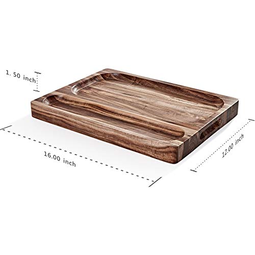 Extra Large Acacia Wood Butcher Block Cutting Board, Heavy Duty
