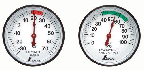 Shinwa thermometer - hygrometer set ST-4 round 4.5cm 72674