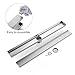 DESFAU Tile Insert Linear Shower Drain,24-Inch Brushed Nickel Shower Floor Drain,Anti-Corrosion SUS304 Stainless Steel Shower Floor Drain with Removable Cover