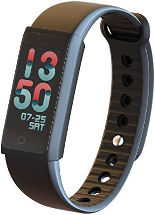 Colorful Fitness Tracker Smart Bracelet With Heart Rate Monitor/Blood Pressure Oxygen/Sleep Monitor/Call Notification Push/Step Tracker Monitor/Calorie Counter for Android iOS Phone (BLACK)