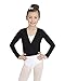 Capezio girls Classics Wrap Top athletic dance shirts, Black, 7 8 US