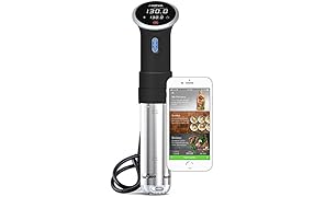 Anova Culinary A2.2-120V-US Sous Vide Precision Cooker Bluetooth, Immersion Circulator, 800 Watts, Black