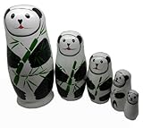 LittleTiger PANDA Set of 5 Cutie Nesting Dolls Russian Doll