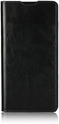 Cavor Sony Xperia XA Ultra Wallet Case, Crazy Horse Pattern Genuine Leather Folio Bookstyle Flip Case Cover Stand Function with Card Slots/Cash Compartment for Sony Xperia XA Ultra - Black