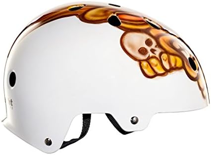 Triple Eight Helmet for Skate, Biking, Inline Skating, Rollerblading, Scooters | Custom Hand Painted Tiki | Triple Eight Dual Certified Helmet with EPS Liner (Size M/L)