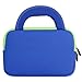 Evecase Kids Learning Tablet Ultra Portable Travel Carrying Neoprene Sleeve Case Bag with Handle & Accessory Pocket for LeapFrog LeapPad Glo / LeapPad 3 - Blue
